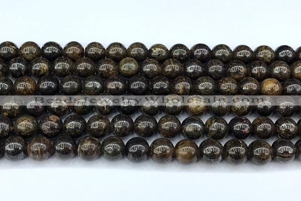 CBZ635 15 inches 8mm round bronzite beads, 2mm hole