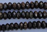 CBZ65 15.5 inches 6*10mm faceted rondelle bronzite gemstone beads