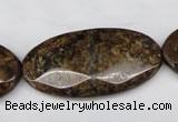 CBZ82 15.5 inches 20*40mm faceted oval bronzite gemstone beads