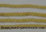 CCA01 15.5 inches 3mm round yellow calcite gemstone beads wholesale