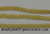 CCA02 15.5 inches 4mm round yellow calcite gemstone beads wholesale