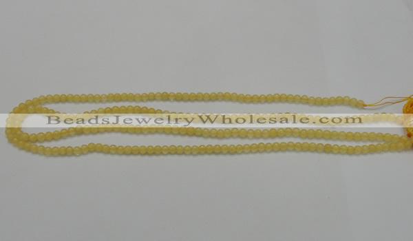 CCA02 15.5 inches 4mm round yellow calcite gemstone beads wholesale