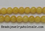 CCA04 15.5 inches 8mm round yellow calcite gemstone beads wholesale