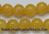 CCA07 15.5 inches 14mm round yellow calcite gemstone beads wholesale