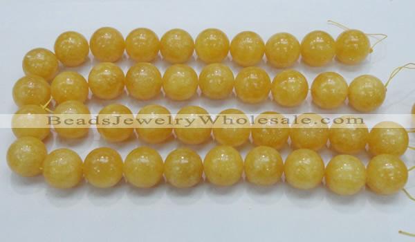 CCA08 15.5 inches 20mm round yellow calcite gemstone beads wholesale