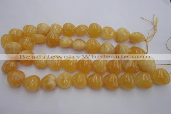 CCA25 15.5 inches 20*20mm heart calcite gemstone beads wholesale