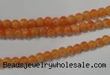 CCA300 15.5 inches 4mm round orange calcite gemstone beads wholesale