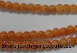 CCA301 15.5 inches 6mm round orange calcite gemstone beads wholesale