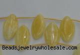 CCA31 Top-drilled 10*20mm marquise calcite gemstone beads wholesale