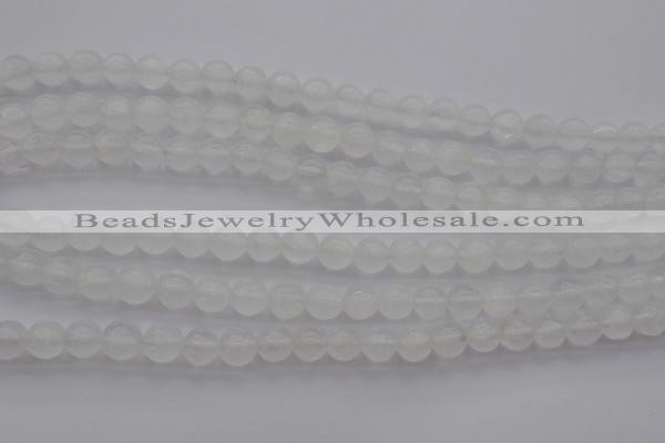 CCA353 15.5 inches 8mm round white calcite beads wholesale