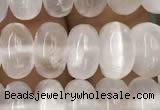 CCA368 15.5 inches 6*10mm rondelle white calcite gemstone beads