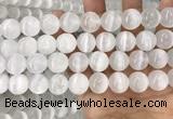 CCA382 15.5 inches 14mm round white calcite gemstone beads