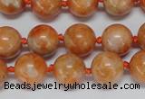 CCA453 15.5 inches 10mm round orange calcite gemstone beads