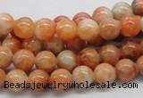 CCA51 15.5 inches 8mm round orange calcite gemstone beads wholesale