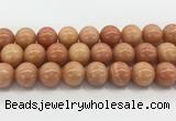 CCA519 15.5 inches 16mm round peach calcite gemstone beads wholesale