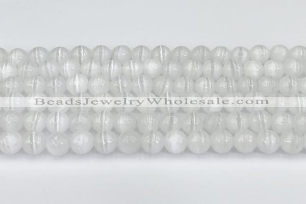 CCA528 15 inches 8mm round white calcite beads wholesale