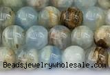 CCA545 15 inches 6.5mm - 7mm round blue calcite beads