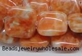 CCA58 15.5 inches 20*20mm square orange calcite gemstone beads