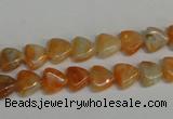 CCA68 15.5 inches 8*8mm triangle orange calcite gemstone beads