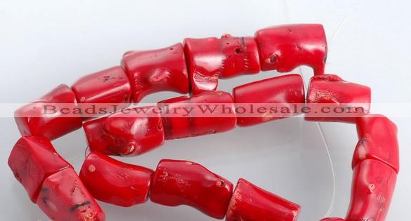 CCB06 15.5 inches 15*20mm irregular red coral beads Wholesale