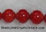 CCB08 15.5 inches 6*7mm lantern shape red coral beads Wholesale