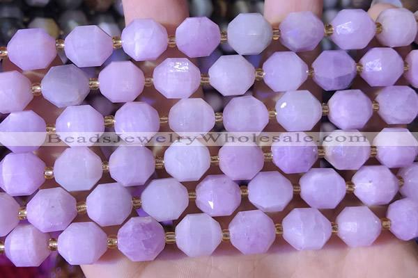 CCB1003 15 inches 9*10mm faceted kunzite beads