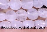 CCB1031 15 inches 4mm faceted coin white moonstone beads