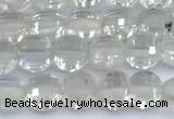 CCB1130 15 inches 4mm faceted coin gemstone beads