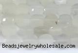 CCB1131 15 inches 4mm faceted coin white moonstone beads