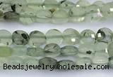 CCB1141 15 inches 4mm faceted coin prehnite beads