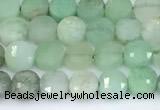 CCB1150 15 inches 4mm faceted coin Australia chrysoprase beads