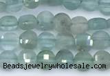 CCB1151 15 inches 4mm faceted coin apatite beads