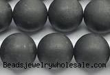 CCB1188 15 inches 10mm round matte shungite gemstone beads