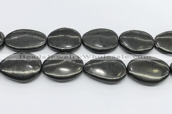 CCB1203 15 inches 22*35mm - 25*37mm nuggets shungite beads