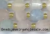 CCB1244 15 inches 7*8mm faceted morganite gemstone beads