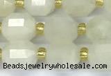 CCB1246 15 inches 7*8mm faceted white moonstone beads