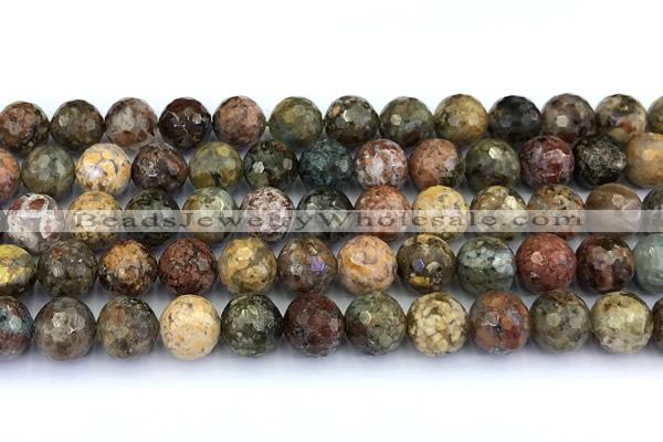 CCB1253 15 inches 10mm faceted round gemstone beads