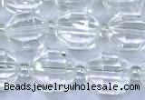 CCB1260 15 inches 9*10mm faceted white crystal beads