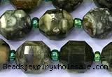 CCB1262 15 inches 9*10mm faceted rhyolite gemstone beads