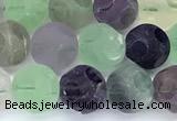 CCB1271 15 inches 10mm faceted fluorite gemstone beads