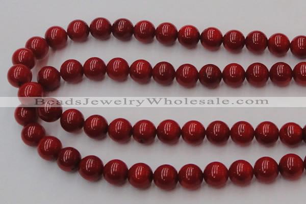 CCB129 15.5 inches 11mm round red coral beads strand wholesale