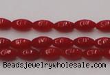 CCB130 15.5 inches 3*6mm rice red coral beads strand wholesale