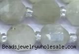 CCB1305 15 inches 9mm - 10mm faceted white moonstone beads