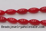 CCB132 15.5 inches 4*7mm rice red coral beads strand wholesale