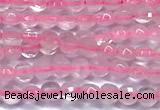 CCB1353 15 inches 2.5mm faceted coin rose quartz beads