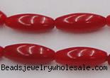 CCB136 15.5 inches 5*12mm rice red coral beads strand wholesale