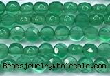 CCB1362 15 inches 2.5mm faceted coin green agate beads