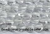 CCB1365 15 inches 4mm faceted coin white crystal beads