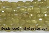 CCB1379 15 inches 4mm faceted coin golden rutilated quartz beads