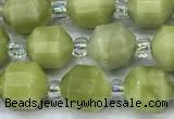 CCB1436 15 inches 7mm - 8mm faceted jade beads